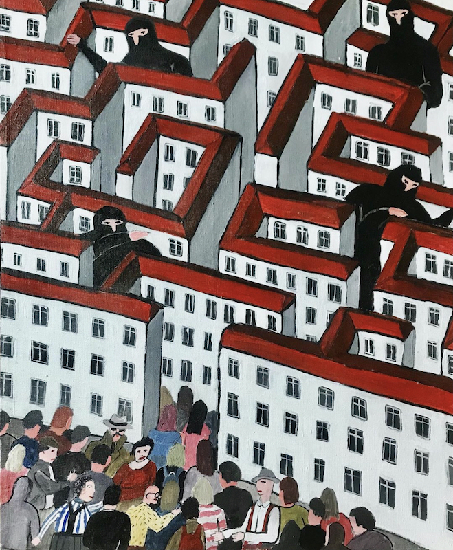 Let&rsquo;s help people find and kick bandits out of the city. Artwork, Minsk.