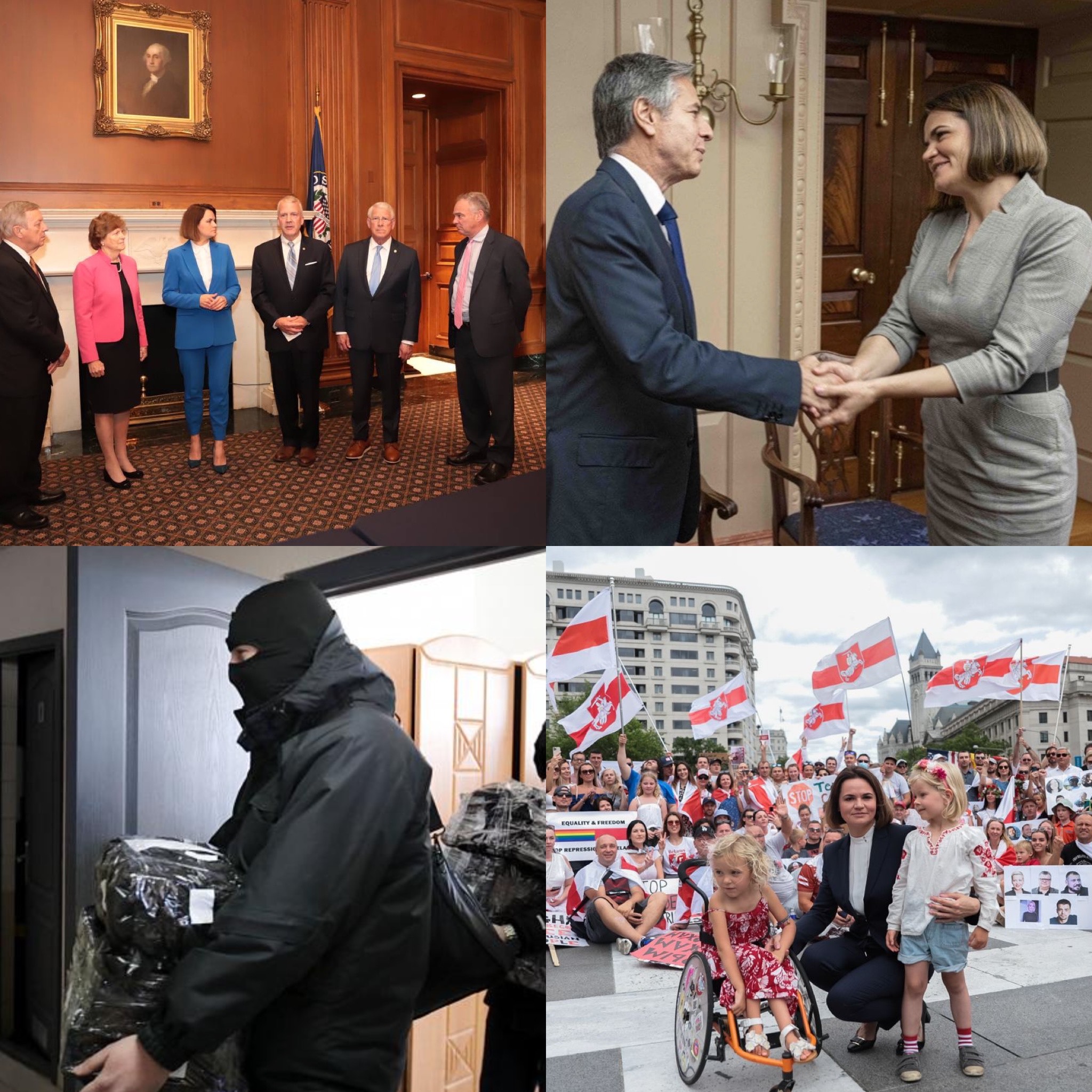 Sviatlana Tsikhanouskaya visits Washington DC to seek help from US, while Belarus’ regime brutal crackdown on civil society continues